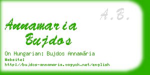 annamaria bujdos business card